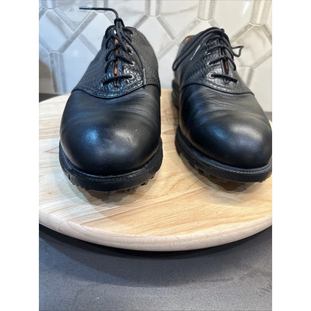 Vintage Nike Air Golf Shoes Mens 11.5 Black Leather Oxford Kempshall Last 991101